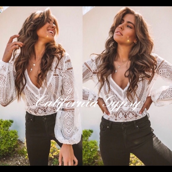 HP🏆 Boho vintage lace top - Picture 6 of 13